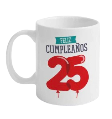 Taza 25 Cumpleaños