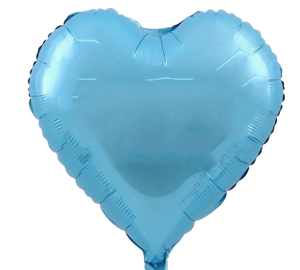 globo corazón azul celeste