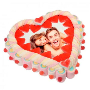TARTA CORAZÓN CON FOTO