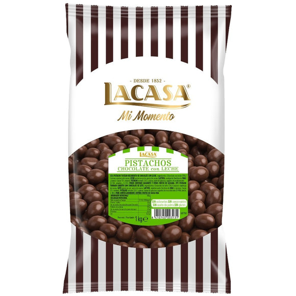 Lacasa pistachos chocolate con leche