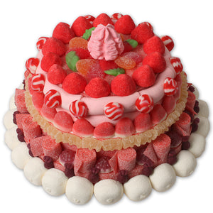 TARTA DE CHUCHES GRANDE EN TONOS ROSA