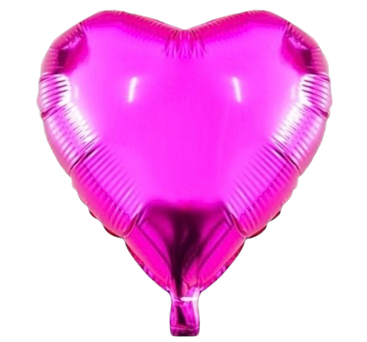 Globo Corazón Rosa Fuscia