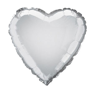 globo corazón plata