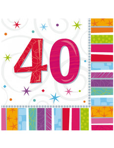 16 Servilletas de Colores Número 40 - Gormand: Tienda de Fiestas y Regalos en Manresa
