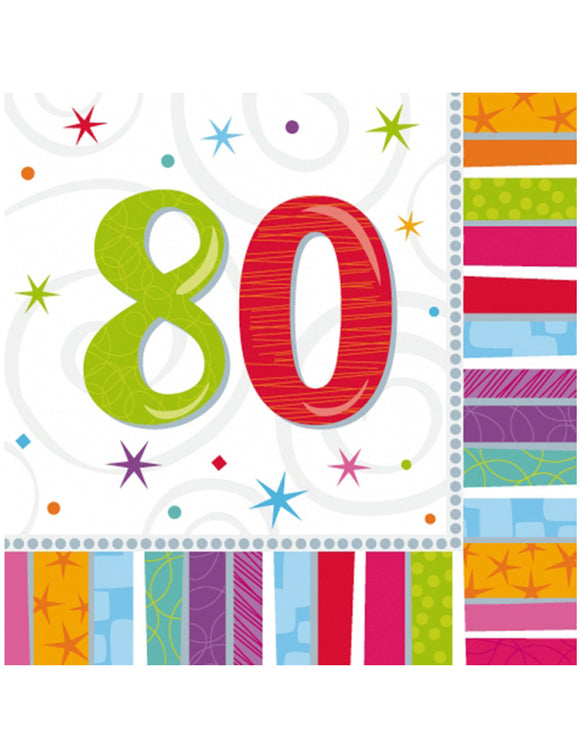 16 Servilletas de Colores Número 80 - Gormand: Tienda de Fiestas y Regalos en Manresa