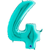 Globos de Números Azul Claro 102 cm - Gormand: Tienda de Fiestas y Regalos en Manresa