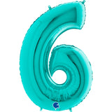 Globos de Números Azul Claro 102 cm - Gormand: Tienda de Fiestas y Regalos en Manresa