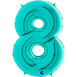 Globos de Números Azul Claro 102 cm - Gormand: Tienda de Fiestas y Regalos en Manresa