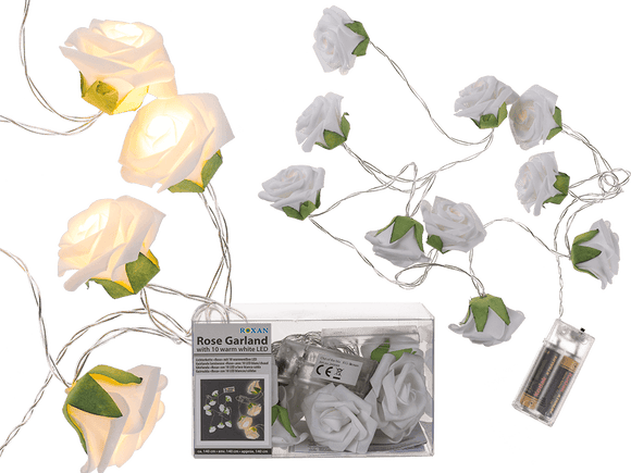 Guirnalda de Rosas Blancas con LED - Gormand: Tienda de Fiestas y Regalos en Manresa