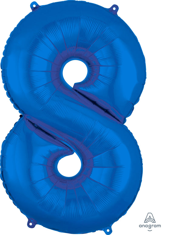 Globo Número 8 Azul Autoinflable - Gormand: Tienda de Fiestas y Regalos en Manresa