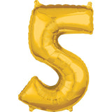 Globos de Números Dorados 86cm - Gormand: Tienda de Fiestas y Regalos en Manresa