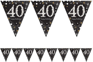 Guirnalda negro, plata, dorado numero 40 - Gormand: Tienda de Fiestas y Regalos en Manresa