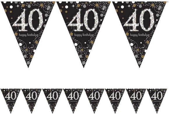 Guirnalda negro, plata, dorado numero 40 - Gormand: Tienda de Fiestas y Regalos en Manresa