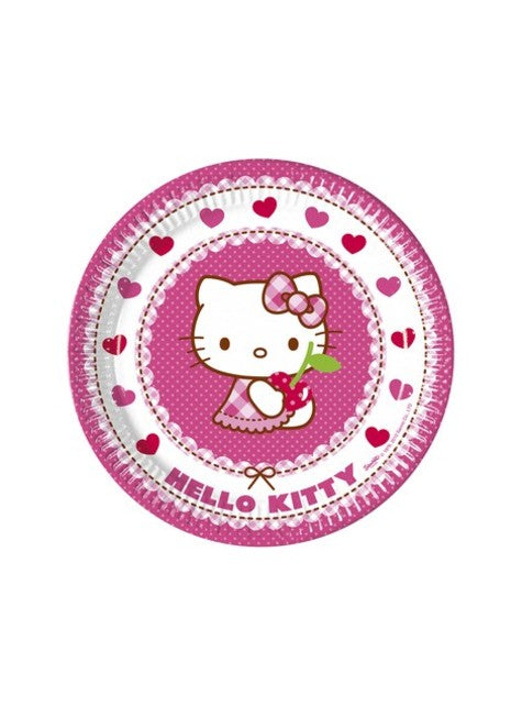 8 Platos de Cartón Hello Kitty - Gormand: Tienda de Fiestas y Regalos en Manresa