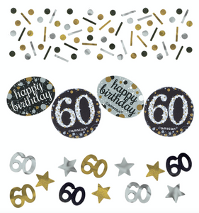 Confeti Sparkling Número 60 - Gormand: Tienda de Fiestas y Regalos en Manresa