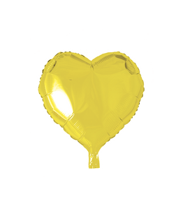 globo corazón dorado