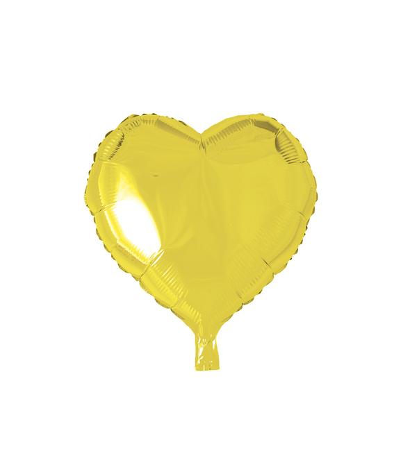 globo corazón dorado