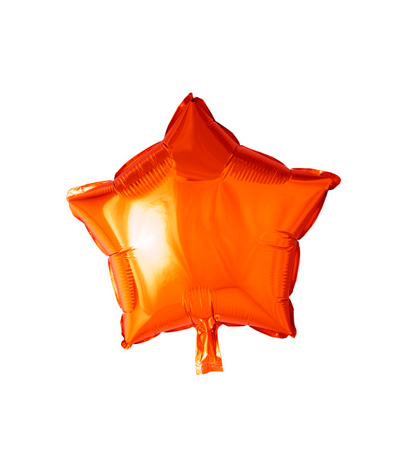 globo estrella naranja