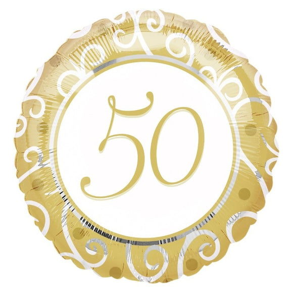 Regalo Bodas de Oro + figura tarta 50 aniversario + globos GRABADO