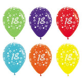 Globos Número 18 de Colores 12 unidades - Gormand: Tienda de Fiestas y Regalos en Manresa