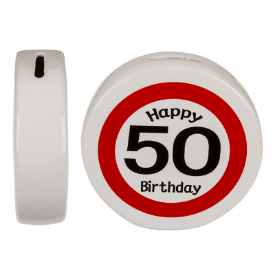 Hucha Happy 50 Birthday - Gormand: Tienda de Fiestas y Regalos en Manresa