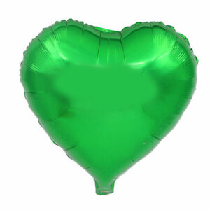 globo corazón verde metalizado