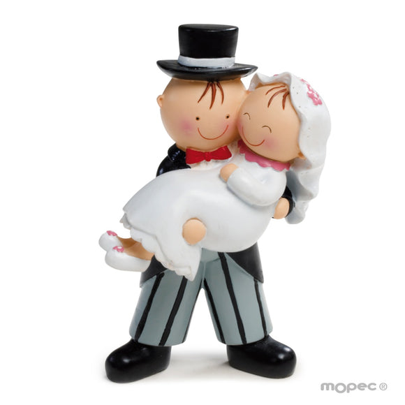 Y59 Figura pastel Pit&Pita novia en brazos 16cm