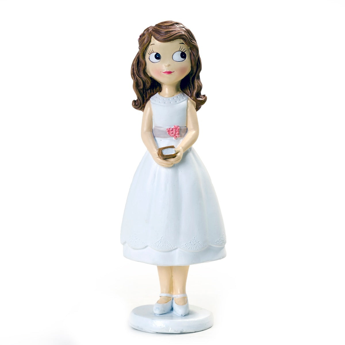 Statuetta Torta Comunione Ragazza Con Bibbia 13cm - Decorazione Polyresina - Foto 7
